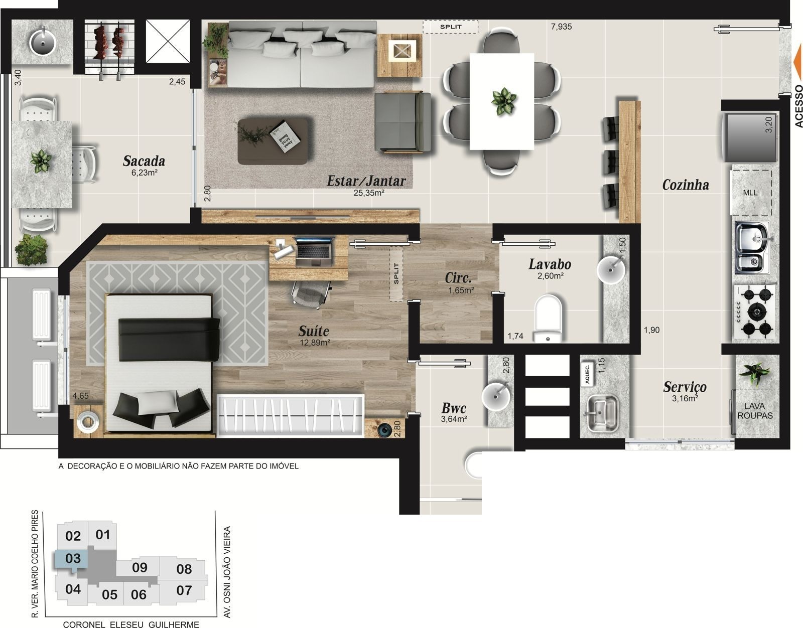 Planta 90 m&sup2;